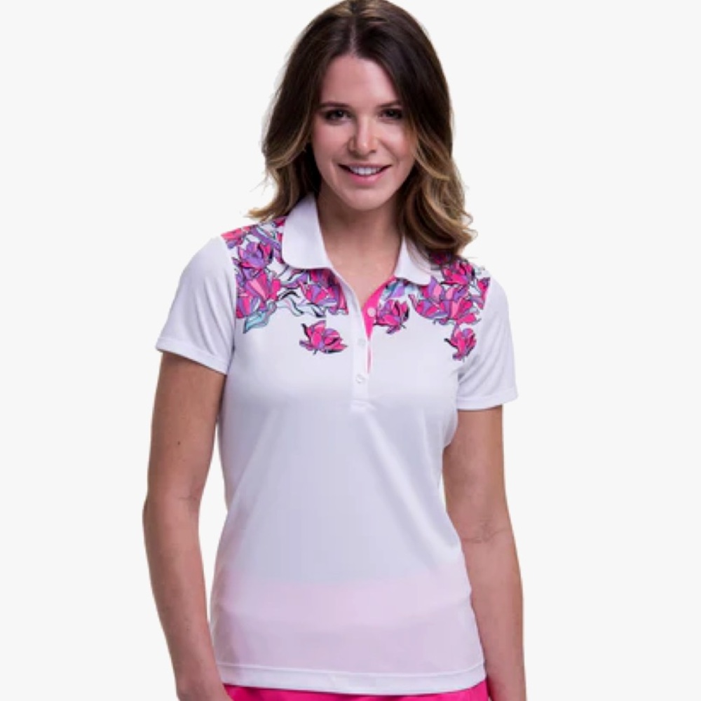 EUC EP New York Mordern Floral Womens Golf Polo